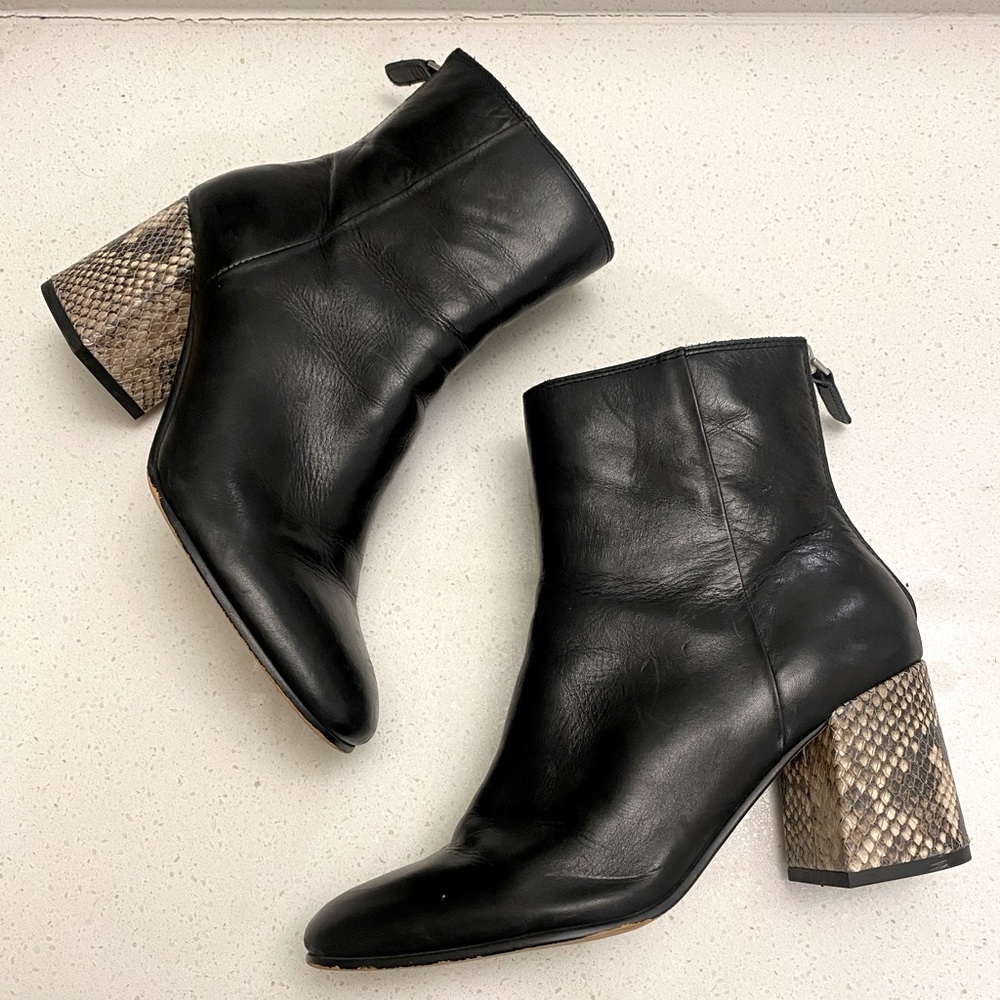 Dolce Vita Snakeskin Leather Bootie